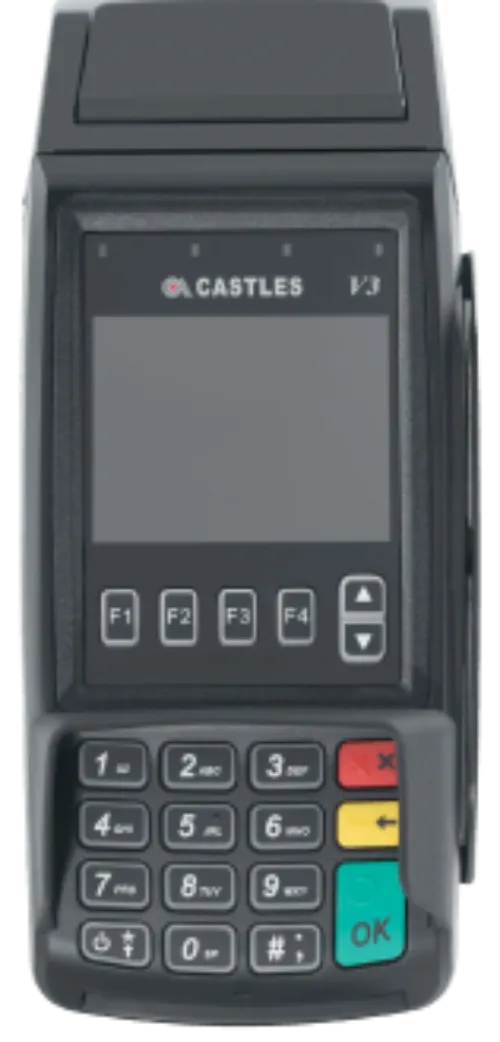 Мобильный POS-терминал Castles VEGA 3000M2 4G/3G, Wi-Fi, BT, BR scanner, 3,5” Color touch screen contactless